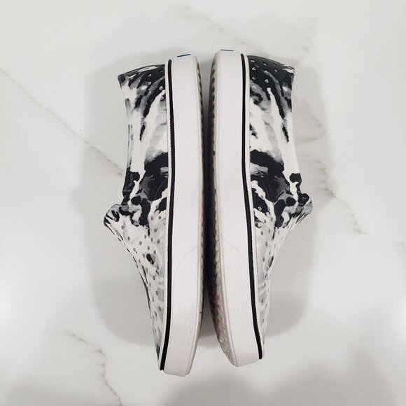 Native Unisex Slip On Athletic Miles Print B & W Tie Dye Vacation Size M5 W7 - Picture 8 of 10